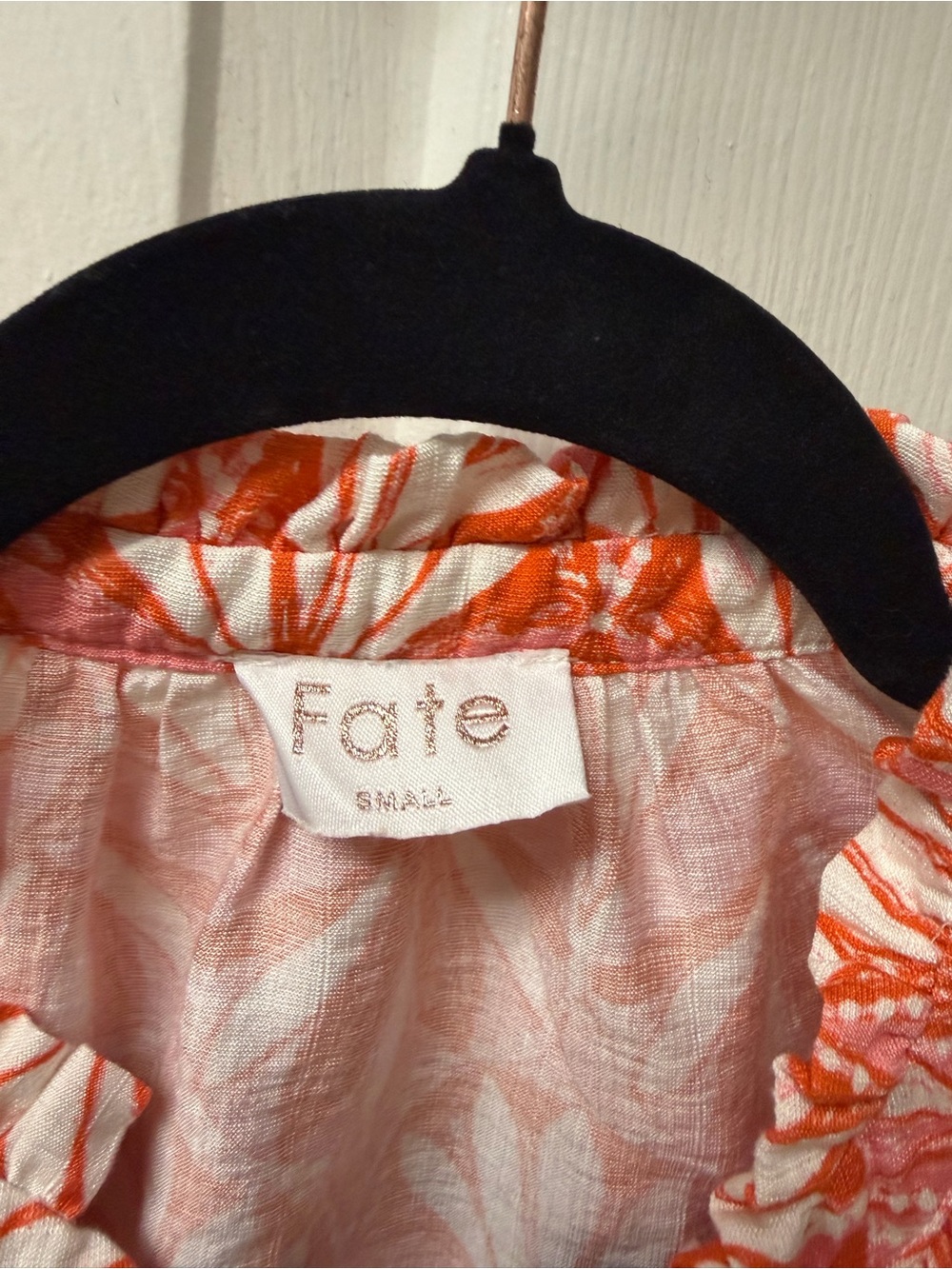 Fate Pink and Orange Floral Ruffle Dress
